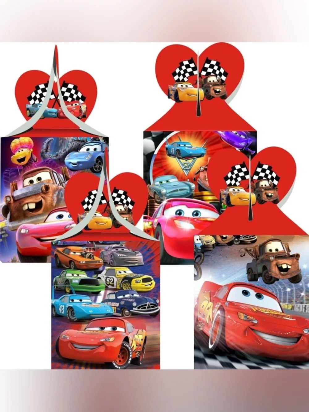 Race Cars Gift Boxes Goodie Boxes for Cars Themed Birthday Decorations Party